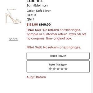 Sam Edelman Jade Heel in Silver